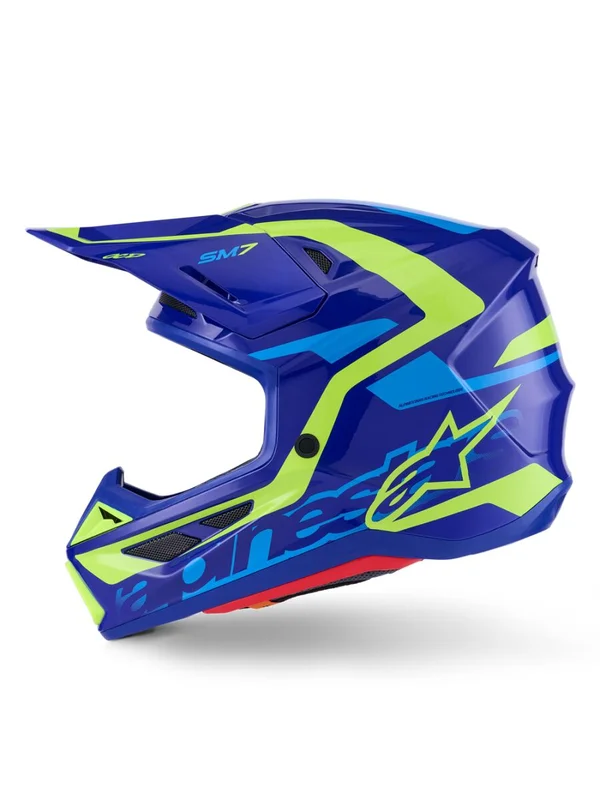 ALPINESTARS HELMET SM7 DEED BLUE/YEL XS