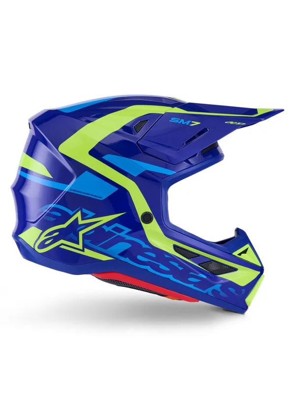 ALPINESTARS HELMET SM7 DEED BLUE/YEL XS