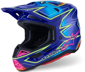 ALPINESTARS HELMET SM7 CAST BLU/YL/PINK