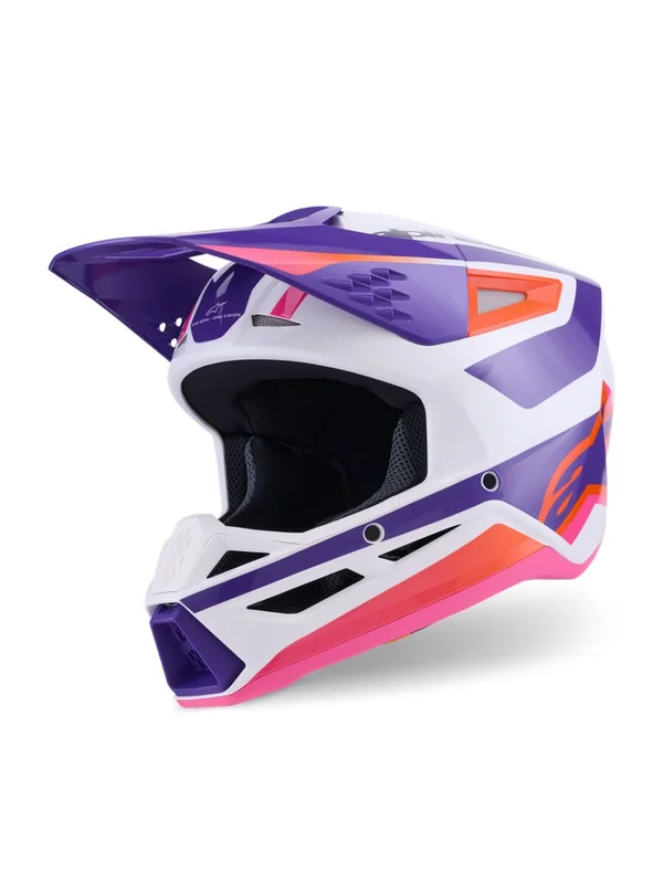 ALPINESTARS HELMET SM3 HEAT WHT/PU/PINK XS