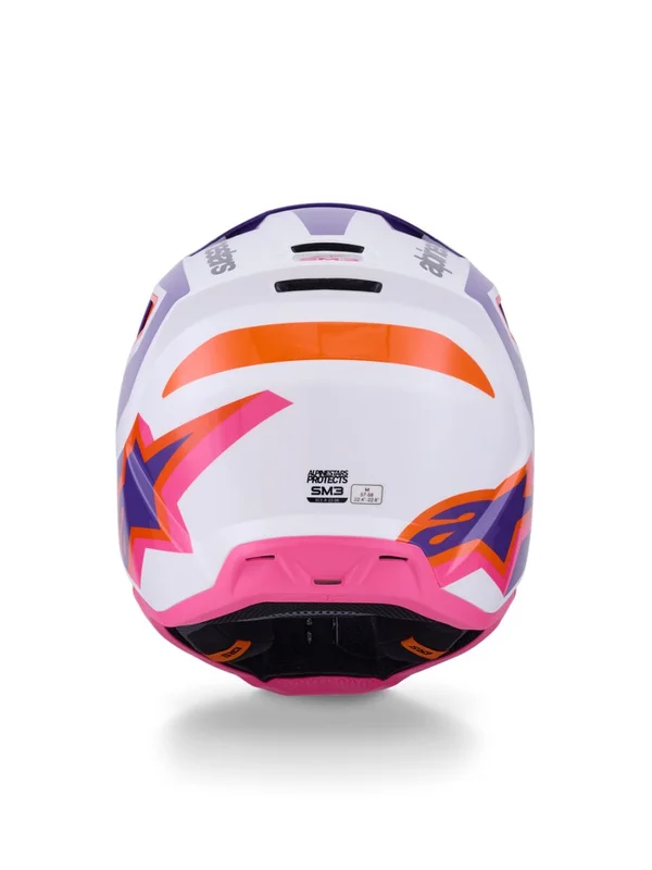 ALPINESTARS HELMET SM3 HEAT WHT/PU/PINK XS