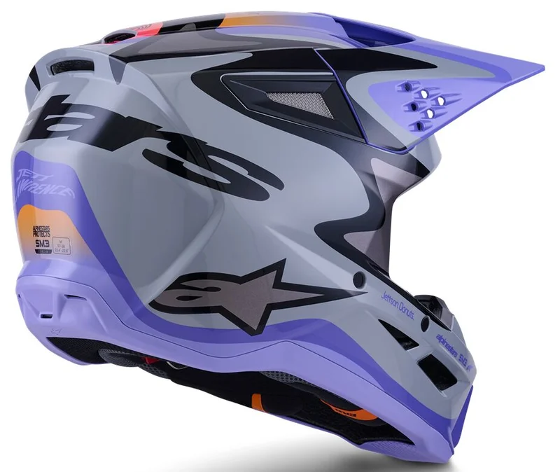 ALPINESTARS HELMET SM3 JETTSON GRAY/PUR/BLK XS
