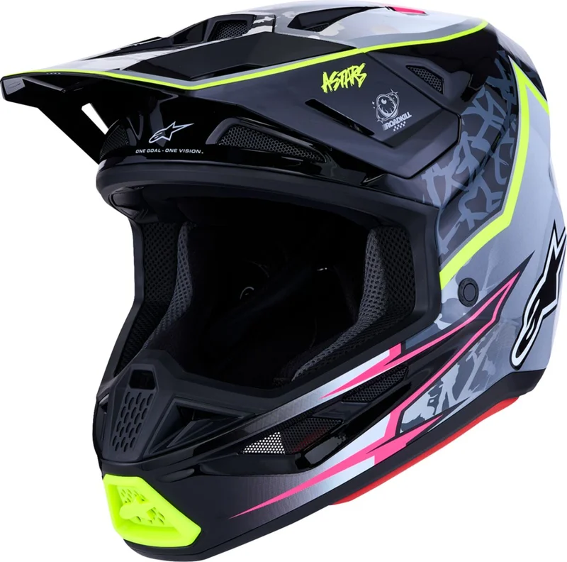 ALPINESTARS HELMET SM7 BLASTER BLK/GRY/YLW