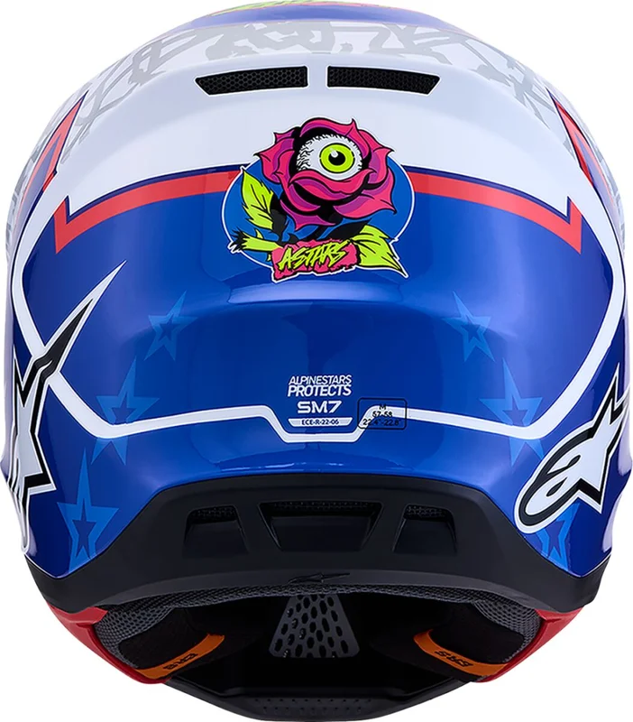 ALPINESTARS HELMET SM7 BLASTER WHT/BLU/RED