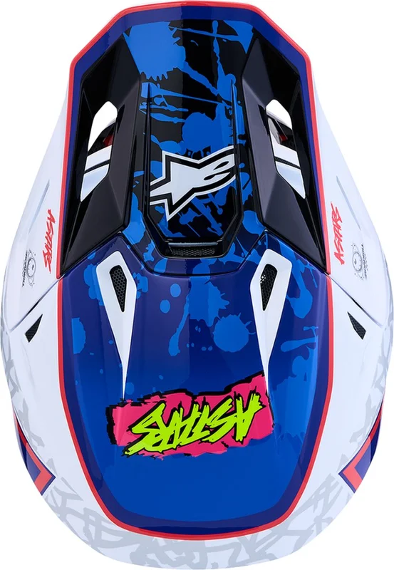 ALPINESTARS HELMET SM7 BLASTER WHT/BLU/RED