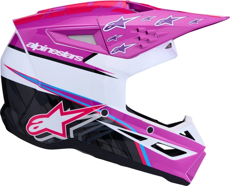 ALPINESTARS HELMET SM3 FALCON PUR/WHT/PNK