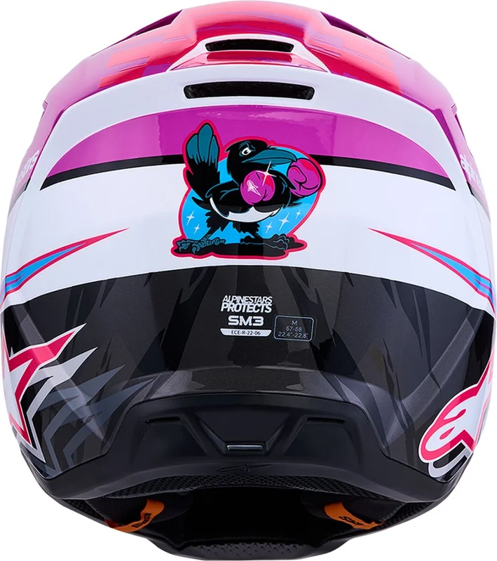 ALPINESTARS HELMET SM3 FALCON PUR/WHT/PNK