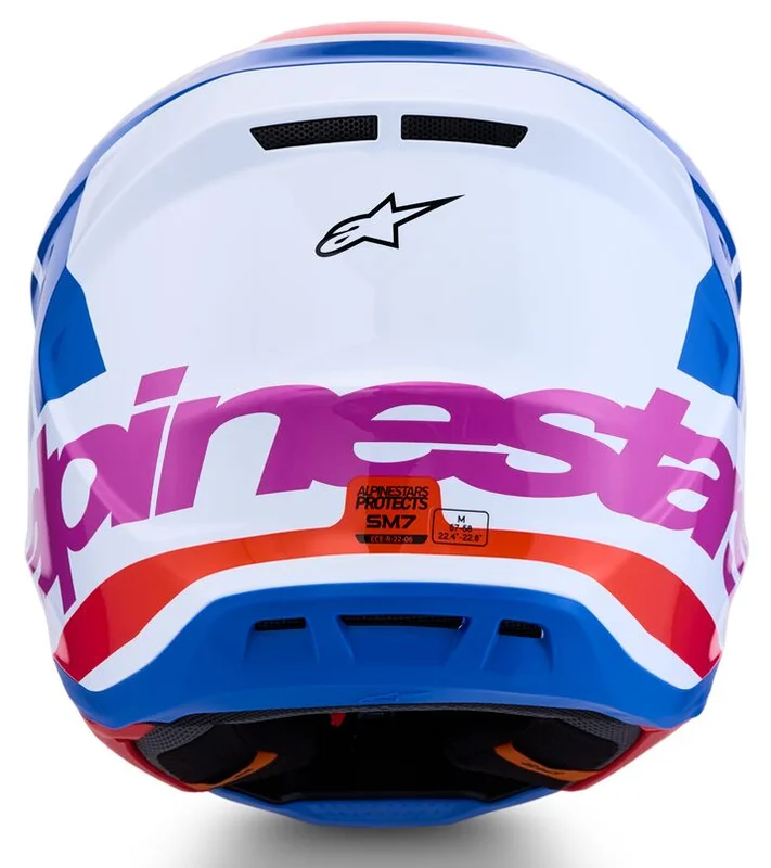 ALPINESTARS HELMET SM7 CORE WHT/BLU/PNK XS