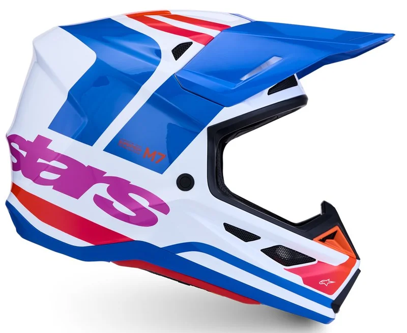 ALPINESTARS HELMET SM7 CORE WHT/BLU/PNK XS