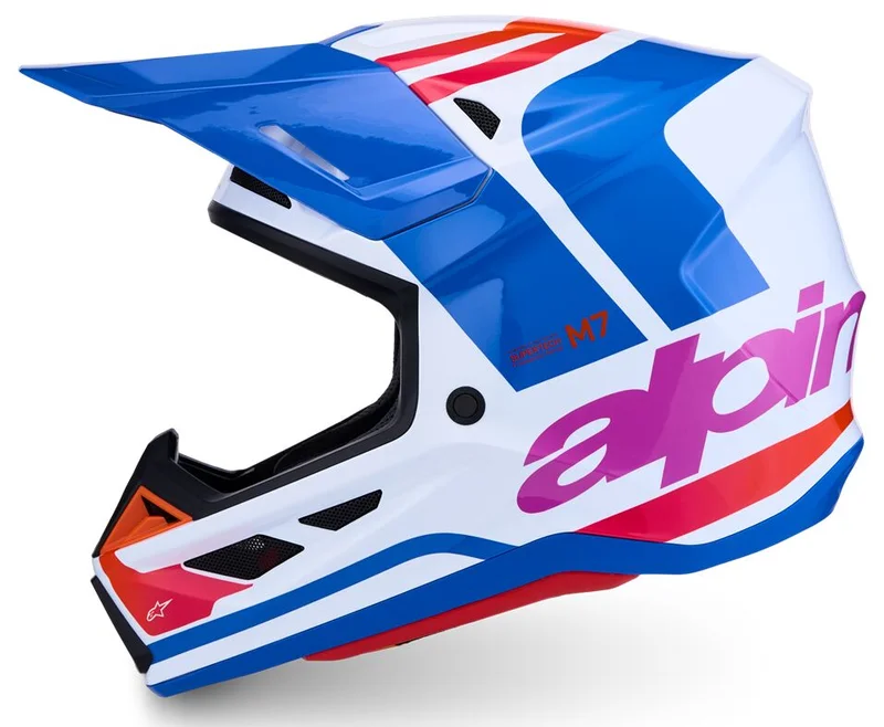 ALPINESTARS HELMET SM7 CORE WHT/BLU/PNK XS