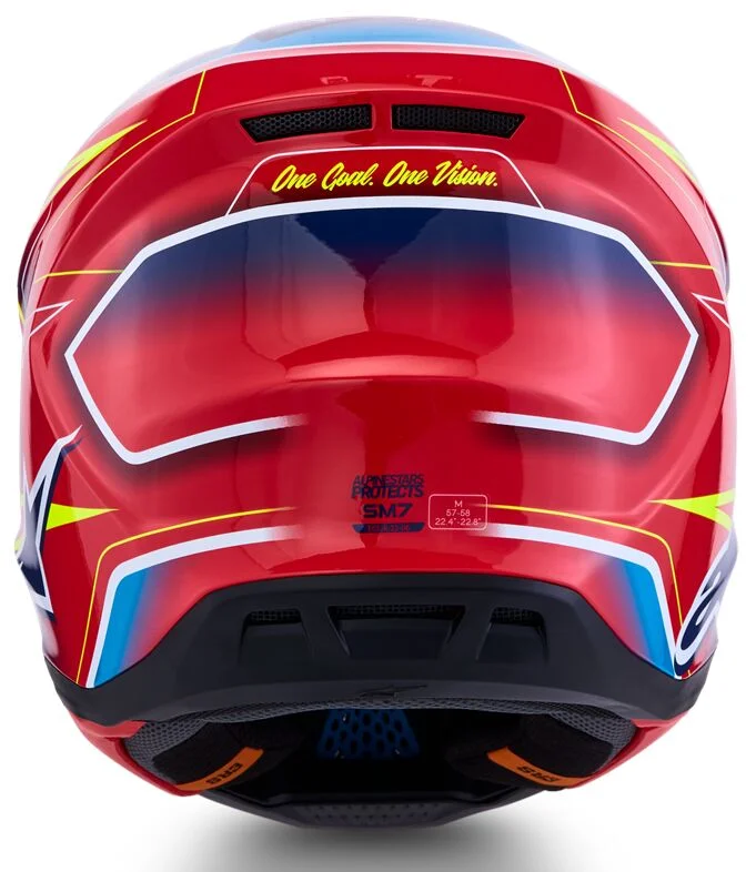 ALPINESTARS HELMET SM7 CAST RED/YLW/BLU XS