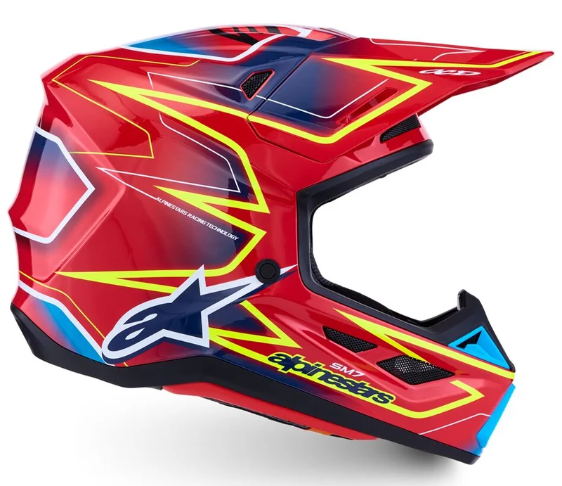 ALPINESTARS HELMET SM7 CAST RED/YLW/BLU XS