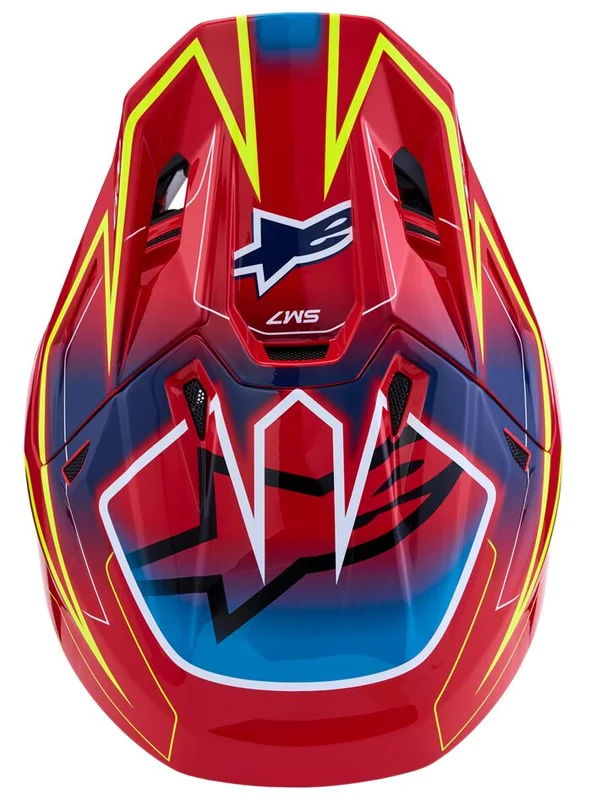 ALPINESTARS HELMET SM7 CAST RED/YLW/BLU XS
