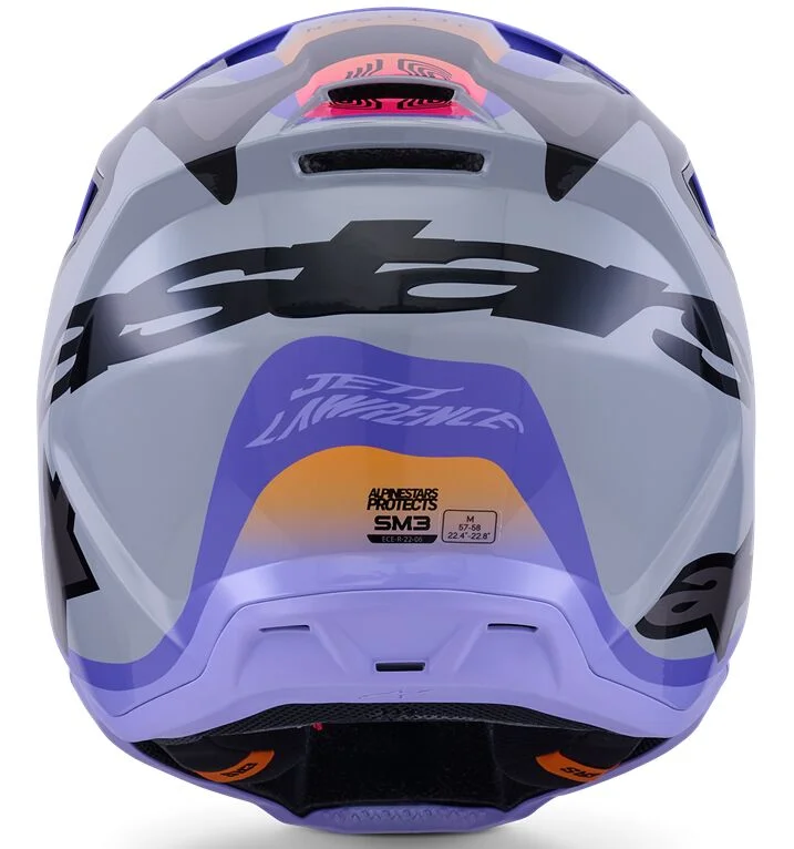 ALPINESTARS HELMET YTH SM3 JETTSON GRAY/PUR/BLK YS