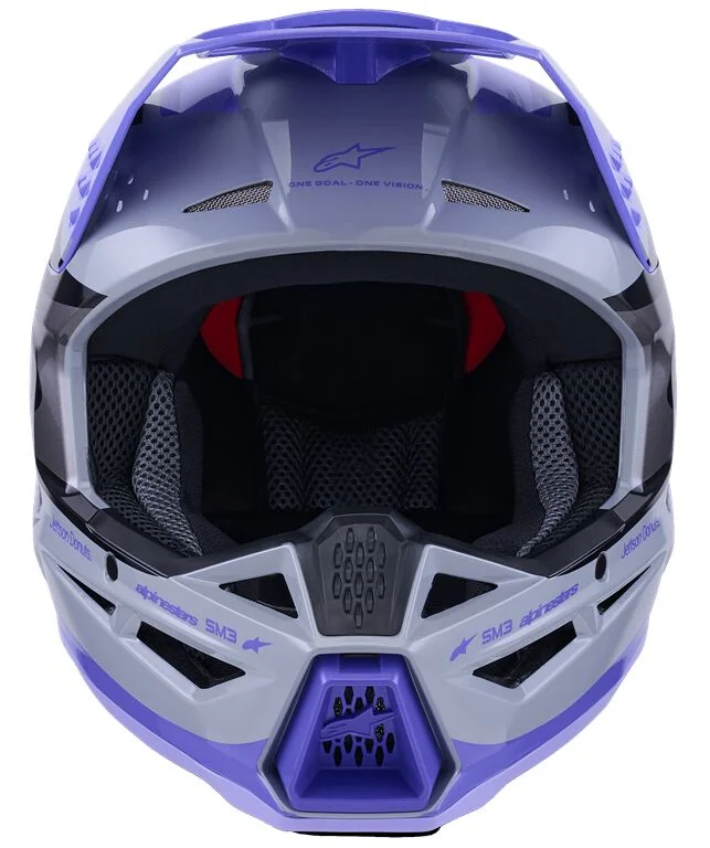 ALPINESTARS HELMET YTH SM3 JETTSON GRAY/PUR/BLK YS