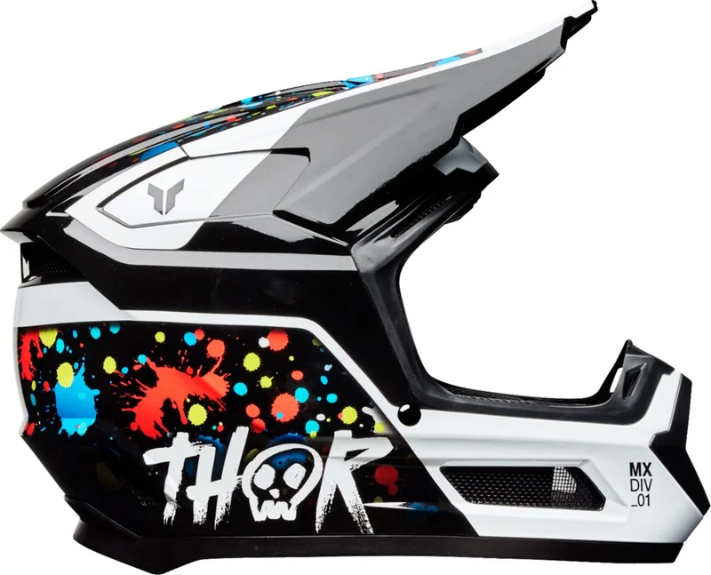 THOR HELMET FLEET YTH SPLAT BLACK S