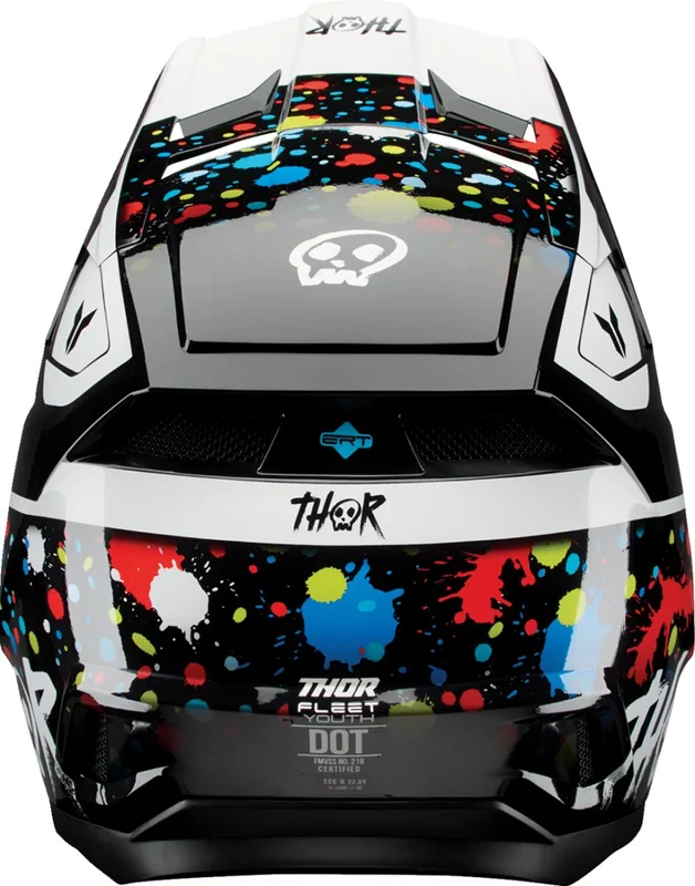 THOR HELMET FLEET YTH SPLAT BLACK S