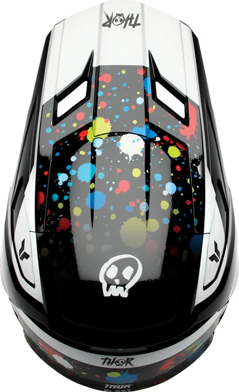 THOR HELMET FLEET YTH SPLAT BLACK L