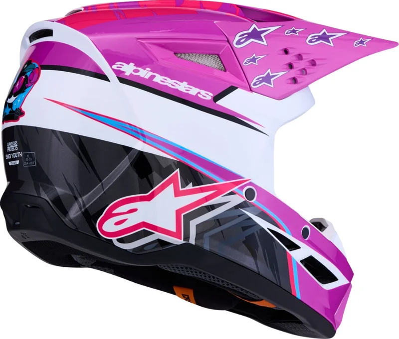 ALPINESTARS HELMET YTH SM3 FALCON PU/WH/PK
