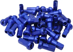 MOOSE OFFROAD HARD-PARTS NIPPLE SET MX1 8 GA BLU