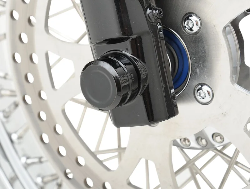 Drag Specialties CAP AXLE FRONT 08-18XL BK