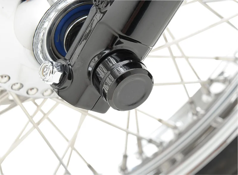 Drag Specialties CAP AXLE FRONT 08-18XL BK