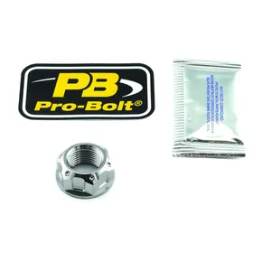 PRO BOLT Titanium Flanged Axle Nut M22x(1.50mm) Rear Wheel Natural