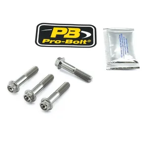 PRO BOLT Titanium Front Axle Pinch Bolt Kit Race Spec Natural