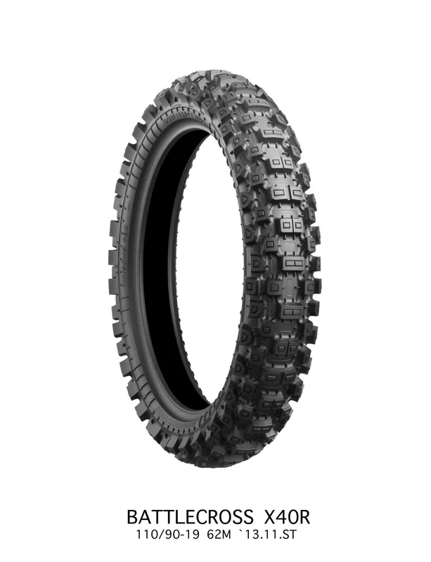 BRIDGESTONE TIRE BATTLECROSS X40 HARD REAR 110/90 - 19 62M TT NHS