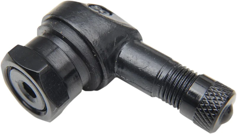 K&L SUPPLY K&L-SUPPLY, VALVE STEM, 10MM, BASE 90° BEND, BLACK
