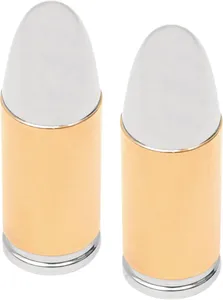 DRAG SPECIALTIES .38 SPECIAL VALVE STEM CAP GOLD