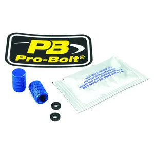 PRO BOLT Aluminium Valve Dust Cap Pack x2 Blue