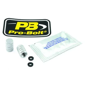 PRO BOLT Aluminium Valve Dust Cap Pack x2 Silver