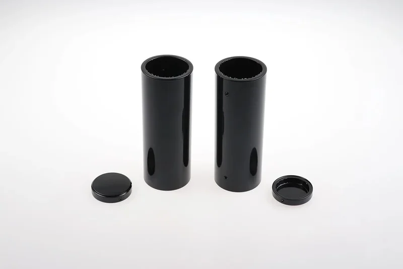 Cult-Werk 4-piece fork tube cover kit. Gloss black