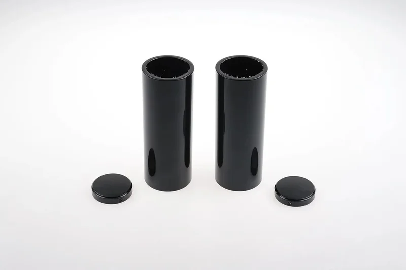 Cult-Werk 4-piece fork tube cover kit. Gloss black