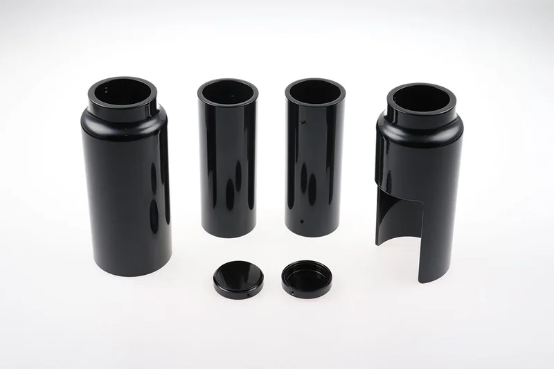 Cult-Werk 6-piece fork tube cover kit. Gloss black