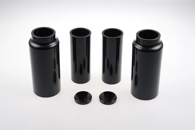 Cult-Werk 6-piece fork tube cover kit. Gloss black