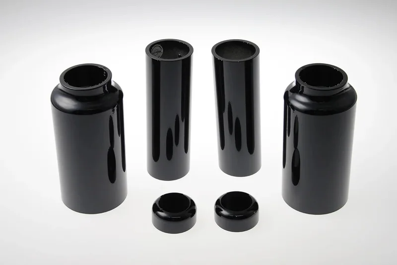 Cult-Werk 6-piece fork tube cover kit. Gloss black