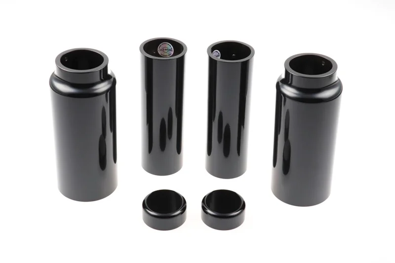 Cult-Werk 6-piece fork tube cover kit. Gloss black
