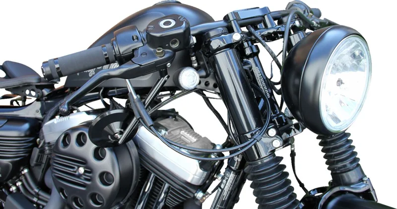 Cult-Werk 6-piece fork tube cover kit. Gloss black