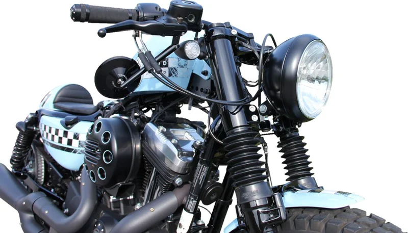 Cult-Werk 6-piece fork tube cover kit. Gloss black