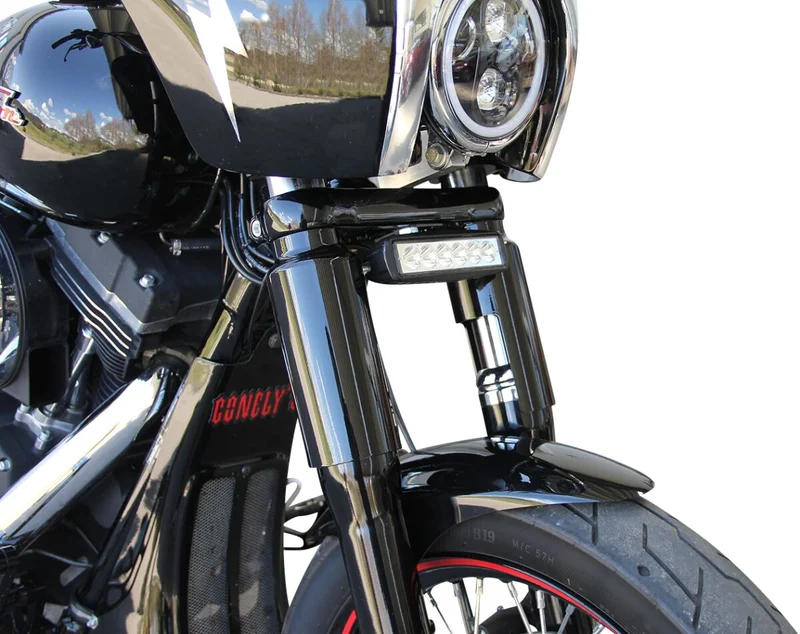 Cult-Werk 2-piece lower fork tube cover kit. Gloss black