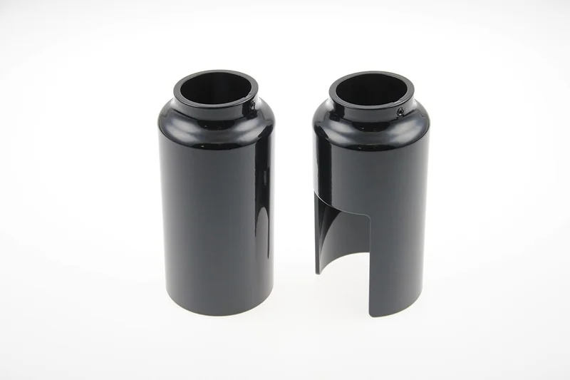 Cult-Werk 2-piece lower fork tube cover kit. Gloss black