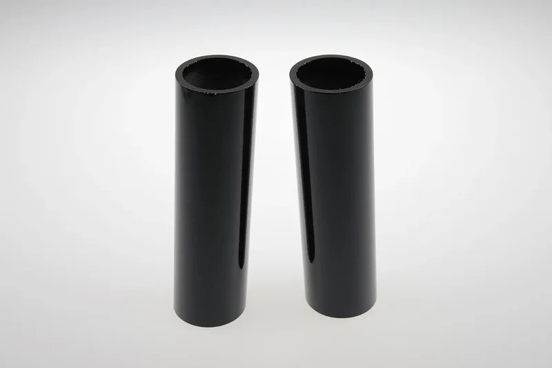 Cult-Werk 2-piece upper fork cover kit. Gloss black