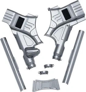 Kuryakyn Deluxe Neck Cover Kit<br><ul><li>Add brilliance to a dull area with these smooth, quickly installed covers that shroud the neck and extend down the frame</li><li>Cover is enlarged enough on the right side to accommodate the in-line cruise control pull-off switch found on Road King models</li><li>Include two snap-on down tube pieces that add coverage almost all the way down to the floorboard mounts</li><li>Easy to install</li></ul>