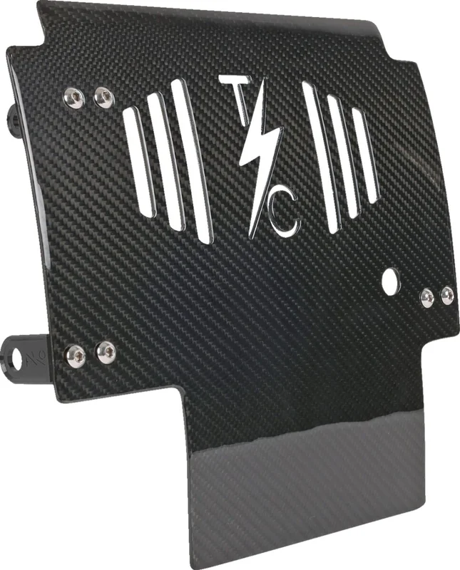Thrashin Supply Co. PLATE SKID CARBON GLOSS W/BLAC