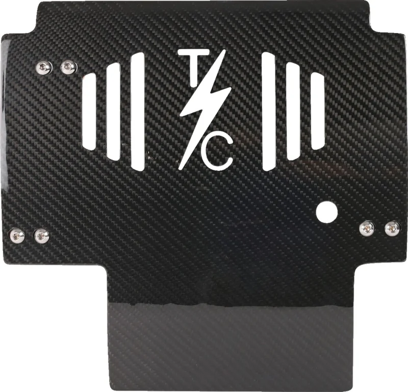 Thrashin Supply Co. PLATE SKID CARBON GLOSS W/BLAC
