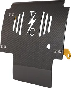 Thrashin Supply Co. PLATE SKID CARBON GLOSS W/GOLD