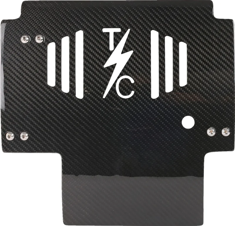 Thrashin Supply Co. PLATE SKID CARBON GLOSS W/GOLD