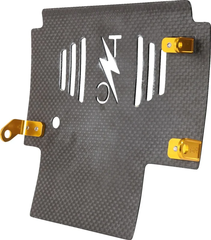 Thrashin Supply Co. PLATE SKID CARBON GLOSS W/GOLD